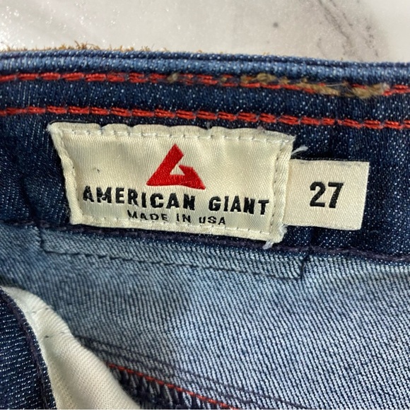 American Giant 218 Skinny Jeans Womens‎ Size 27 Blue Indigo Stretch Denim Cotton - Picture 11 of 13